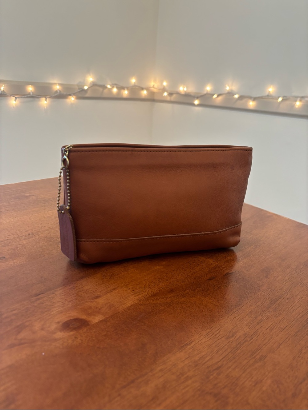 Coach British Tan Vintage 1990s cosmetic bag